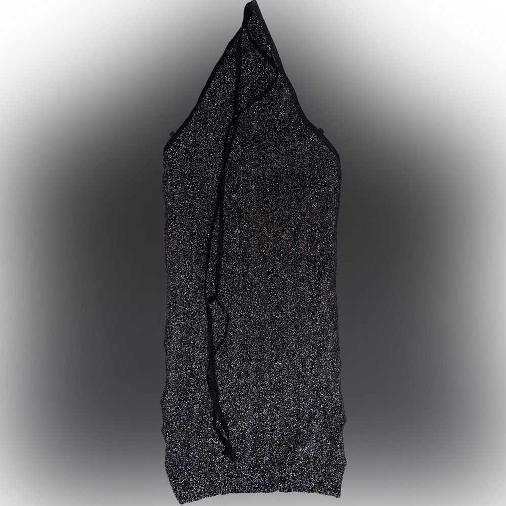 Black Sparkly Halter Top